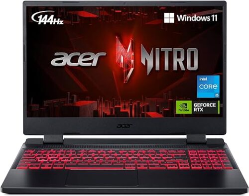 Acer Nitro 5 AN515-58-525P Gaming Laptop |Core i5-12500H | NVIDIA GeForce RTX 3050 Laptop GPU | 15.6" FHD 144Hz IPS Display | 8GB DDR4 | 512GB PCIe...