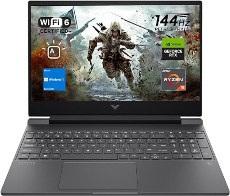 HP Victus 15 Gaming Laptop, 15.6" FHD 144Hz Display, AMD Ryzen 5 7535HS, 16GB DDR5 RAM, 1TB PCIe M.2 SSD, NVIDIA GeForce RTX 2050, HDMI, Webcam,...